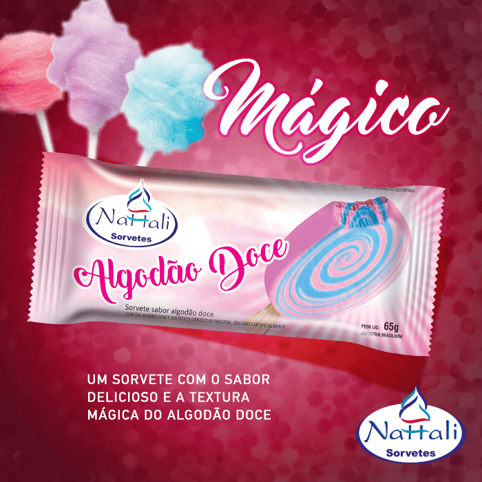 Nattali Picolé Algodão Doce