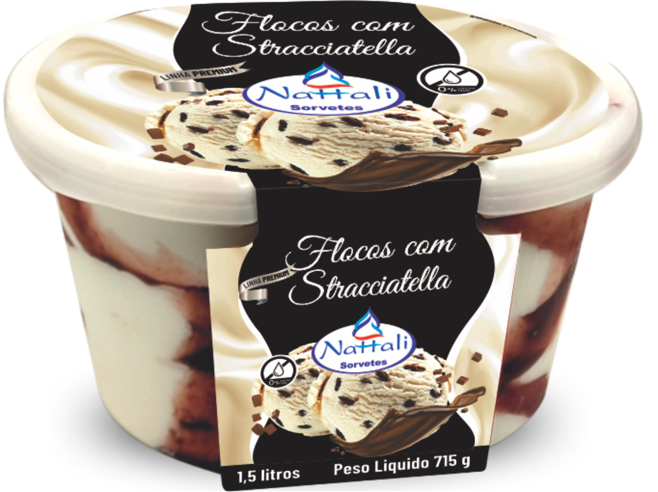Sorvete premium flocos